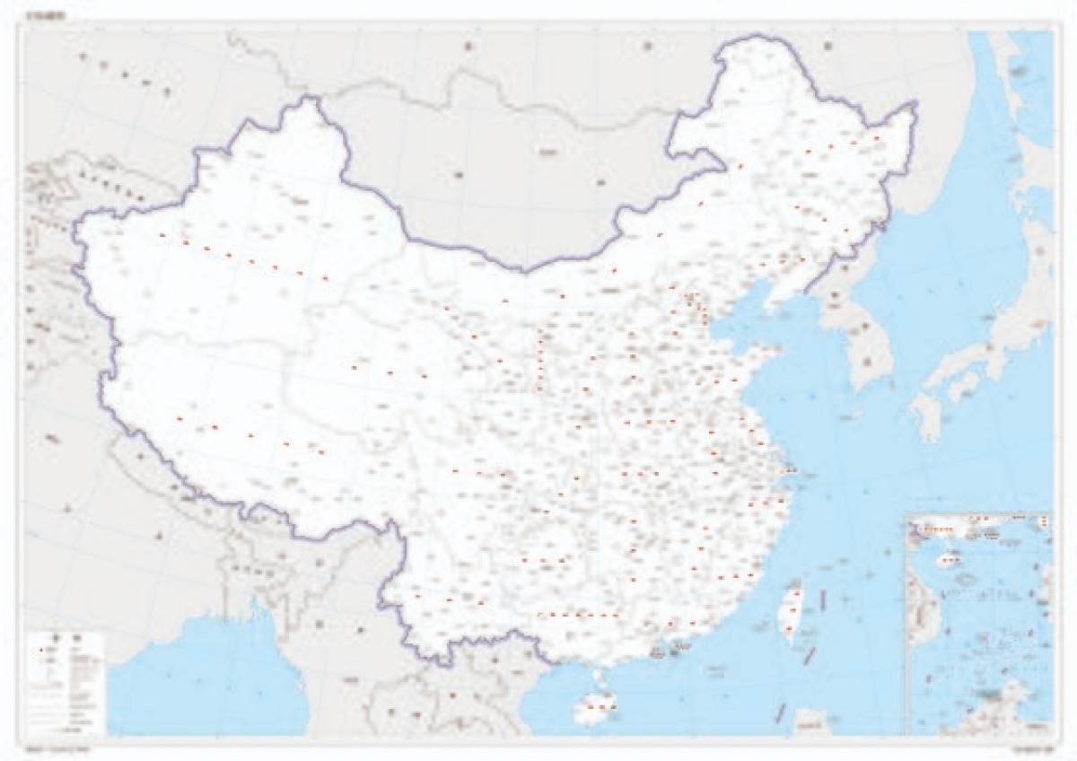2023년판 중국 표준지도. 중국 자연자원부 홈페이지