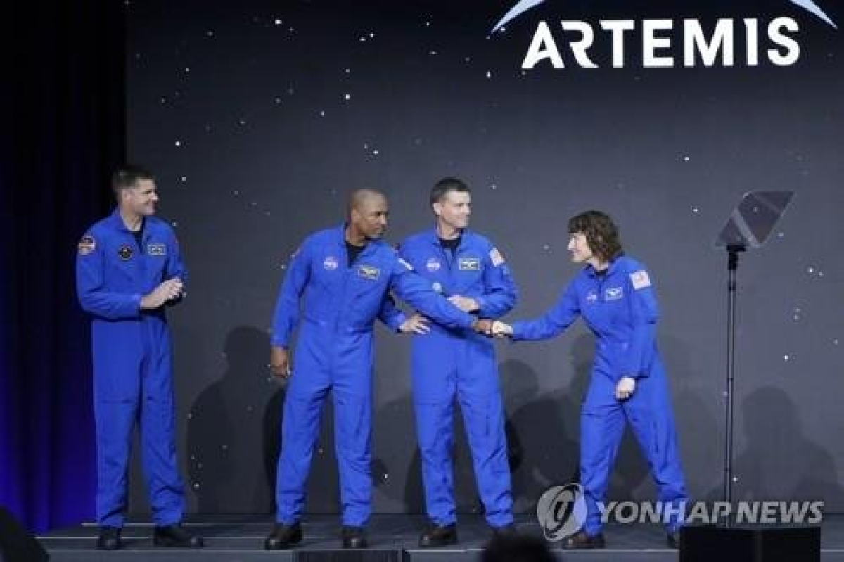 '아르테미스 2단계' 임무를 수행할 우주비행사 4명. UPI=연합뉴스