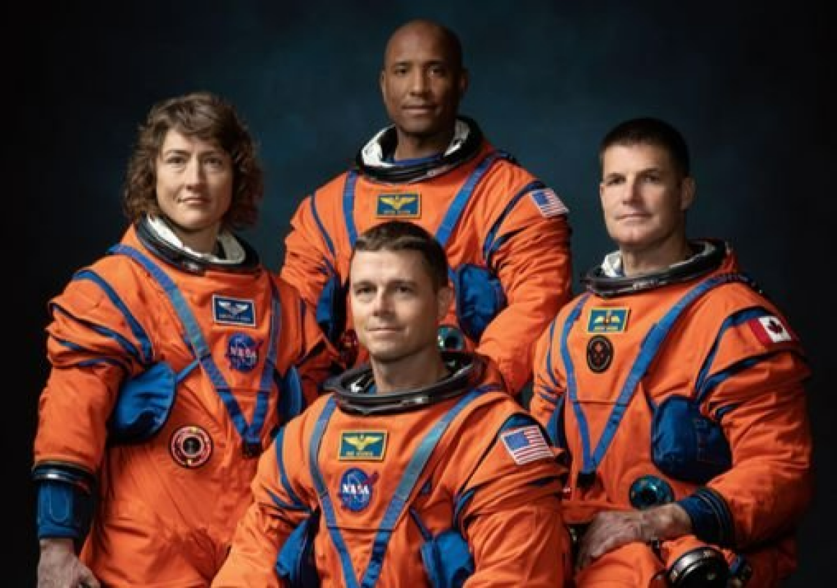 '아르테미스 2단계' 임무를 수행할 우주비행사 4명. 사진 나사(NASA) 홈페이지 캡처
