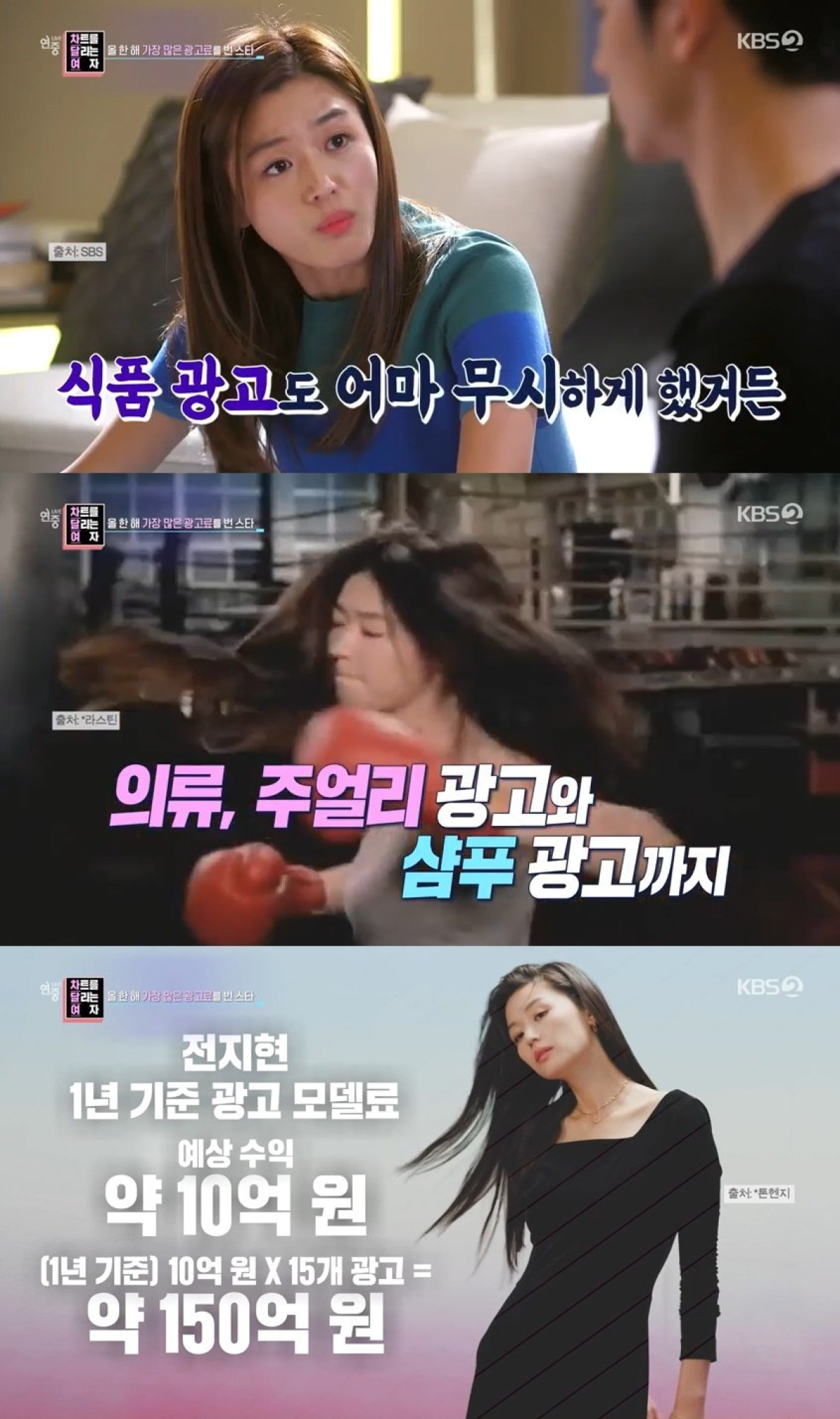 ‘올 한해 광고계를 휩쓴 주인공’ 2위에 이름을 올린 배우 전지현. [KBS 캡처]