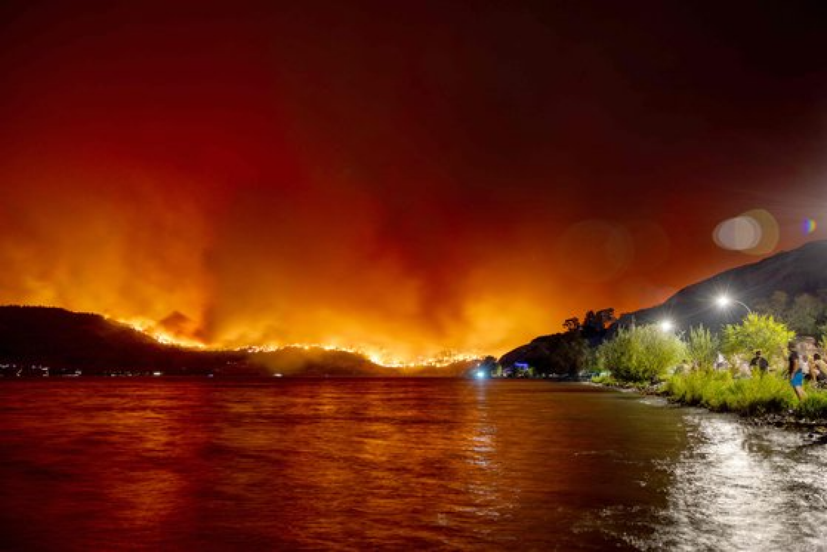 캐나다 서부 브리티시컬럼비아의 산불. AFP=연합뉴스