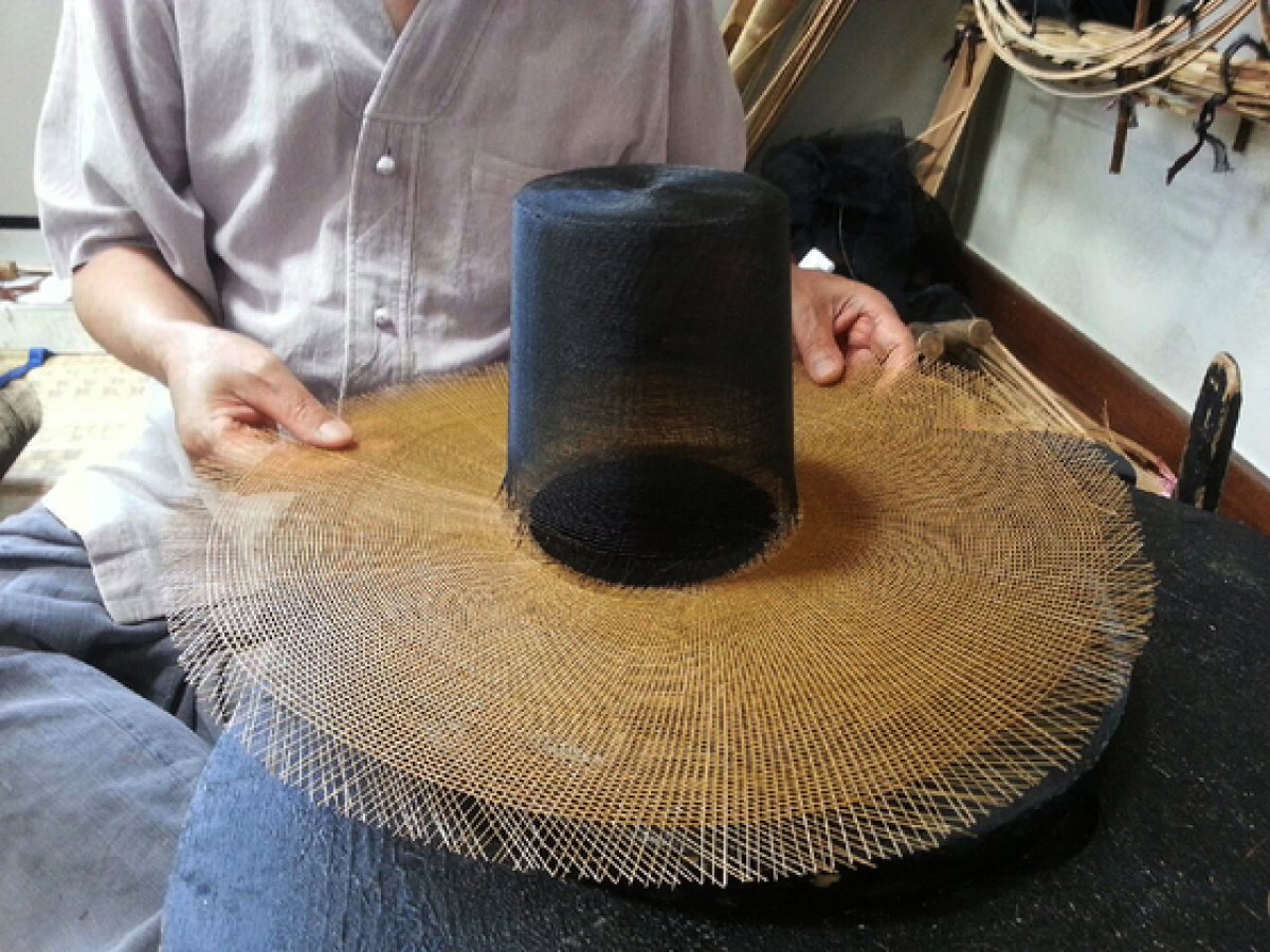 양태와 총모자 맞춰보기. [사진 국가유산진흥원]